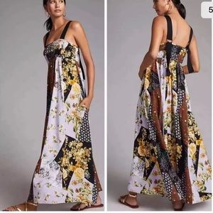 Maeve floral maxi dress - Anthropologie - patchwork style